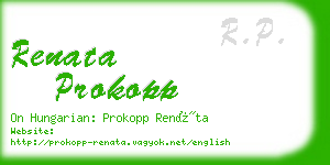 renata prokopp business card
